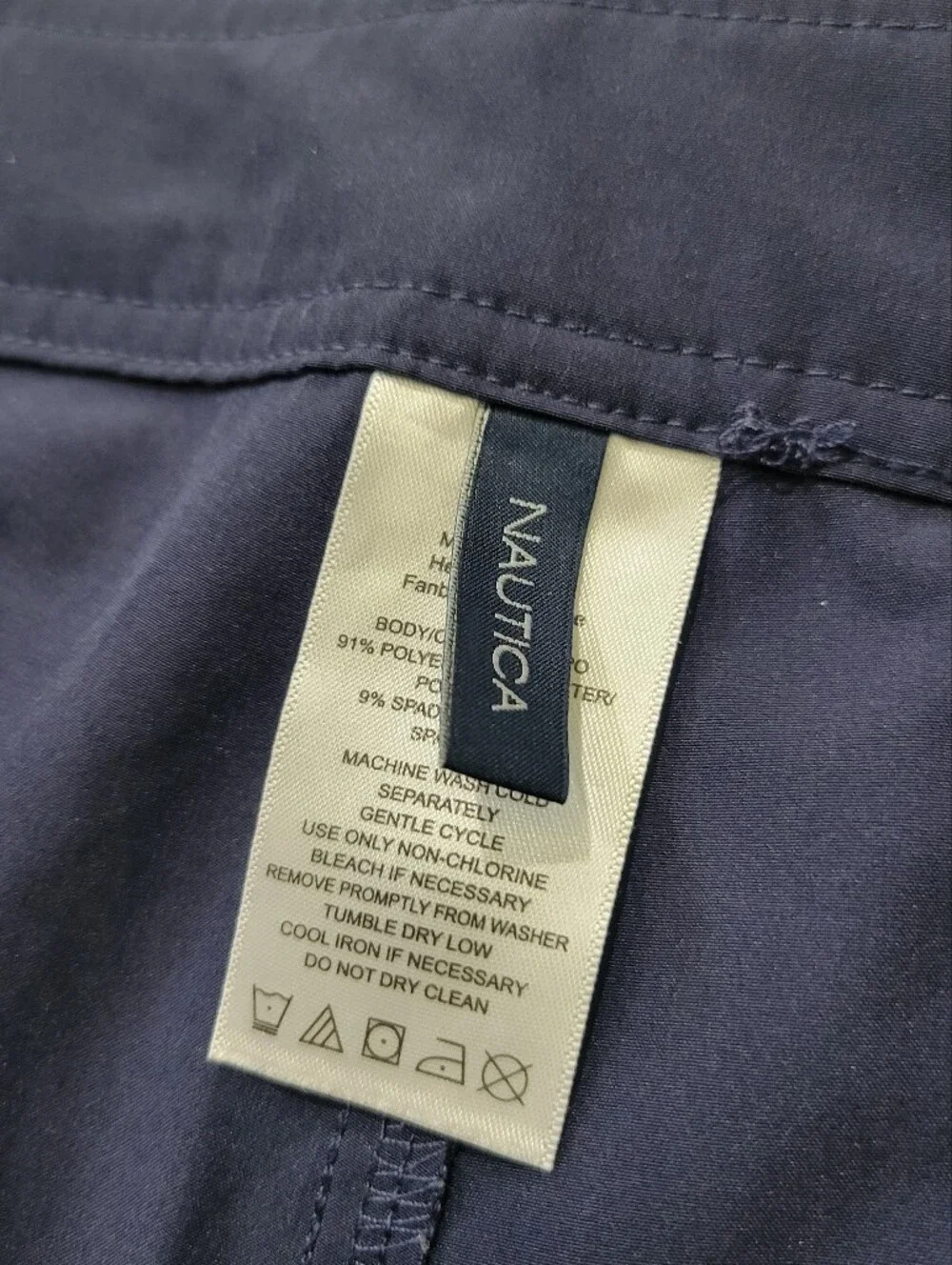 Nautica Swim Shorts Womens Navy Blue MEDIUM with Pockets - Picture 2 of 8